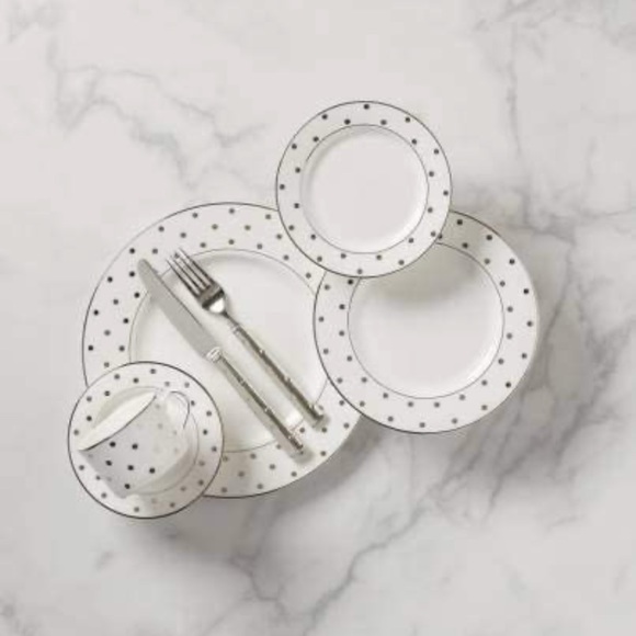 Kate Spade Larabee Road Platinum 5 pc Dinner set - Picture 3 of 7